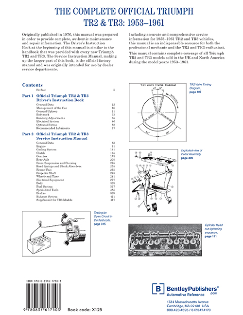 The Complete Official Triumph TR2 & TR3: 1953-1961 back cover